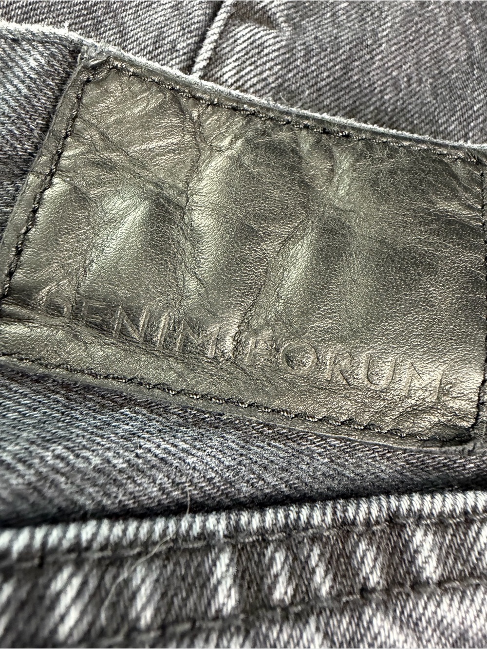 Denim Forum Farrah high rise leg 100% cotton washed black jeans size 25 - Picture 6 of 6